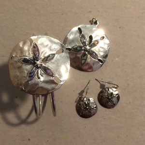 Sandollar silver 3 piece set